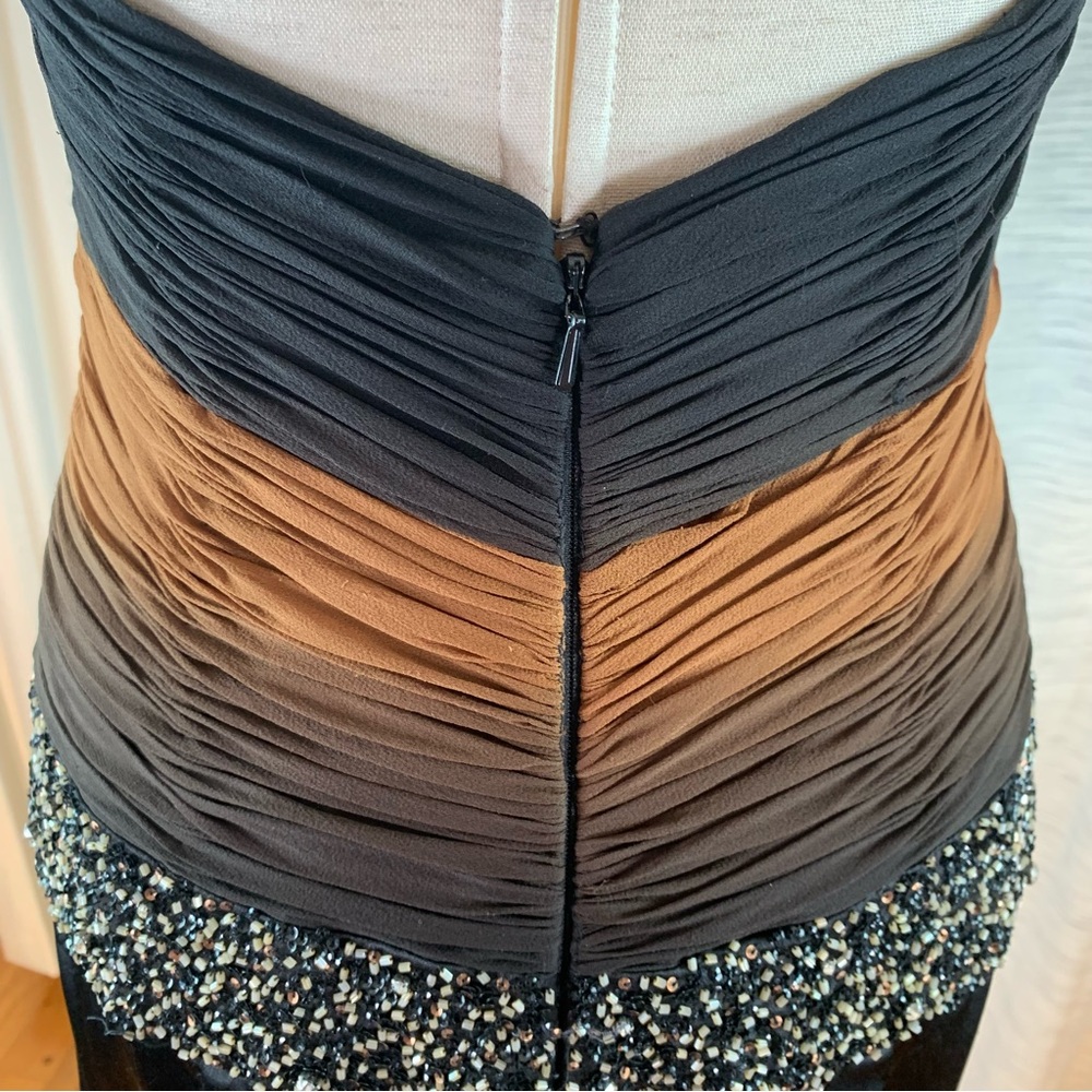 Alyce Designs Black and Brown with Leopard Print Asymmetrical Dress - Picture 10 of 15